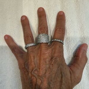 Nordstrom Elegant Silver Pave CZ Diamond Rings  - Women’s Jewelry